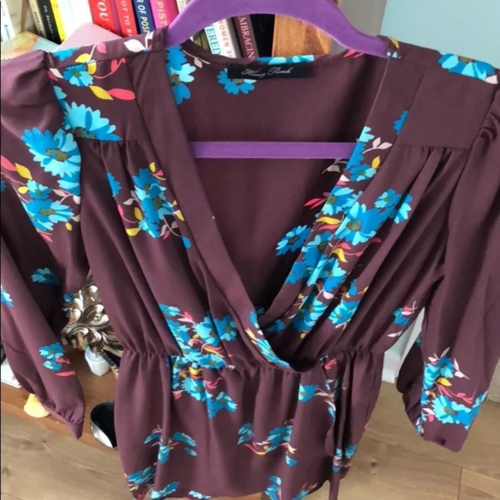 Purple floral romper